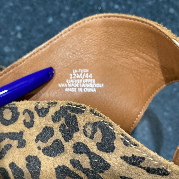 Lucky Brand “Terif” animal print : Leopard Leather Slingback Peep Toe Shoe NWOT! - Picture 8 of 12
